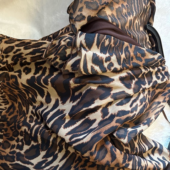 Animal Print Ruffle Dress - Picture 8 of 10